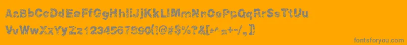 Peroxide Font – Gray Fonts on Orange Background