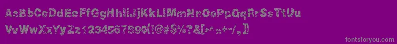 Peroxide Font – Gray Fonts on Purple Background