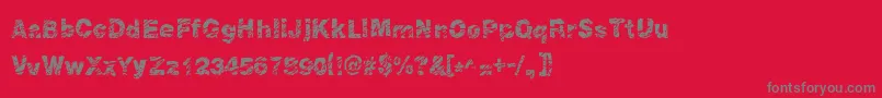 Peroxide Font – Gray Fonts on Red Background