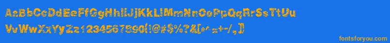 Peroxide Font – Orange Fonts on Blue Background