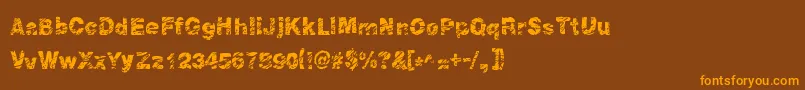 Peroxide Font – Orange Fonts on Brown Background