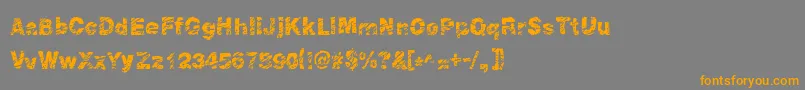 Peroxide Font – Orange Fonts on Gray Background