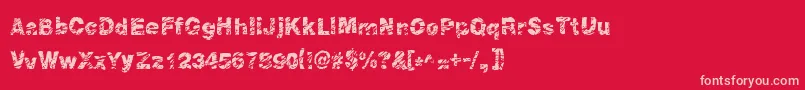 Peroxide Font – Pink Fonts on Red Background