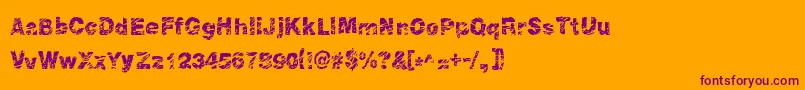 Peroxide Font – Purple Fonts on Orange Background