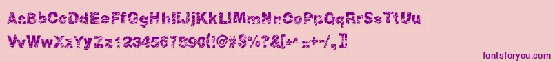 Peroxide Font – Purple Fonts on Pink Background
