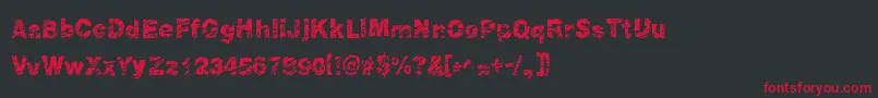 Peroxide-Schriftart – Rote Schriften auf schwarzem Hintergrund