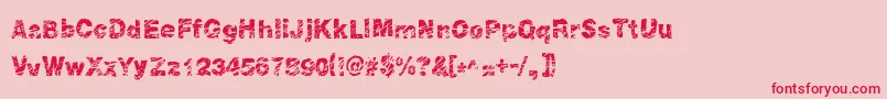 Peroxide Font – Red Fonts on Pink Background