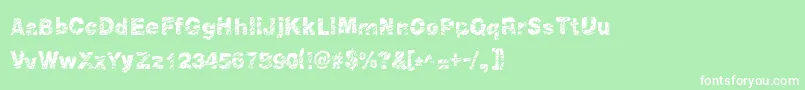 Peroxide Font – White Fonts on Green Background