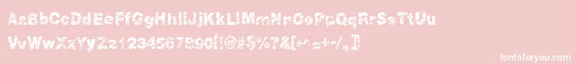 Peroxide Font – White Fonts on Pink Background