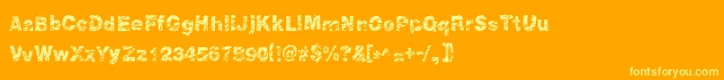 Peroxide Font – Yellow Fonts on Orange Background