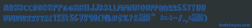 Perra Gorda Font – Blue Fonts on Black Background