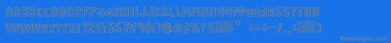 Perra Gorda-Schriftart – Graue Schriften auf blauem Hintergrund