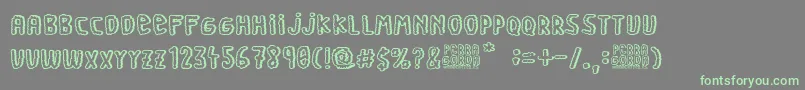 Perra Gorda Font – Green Fonts on Gray Background