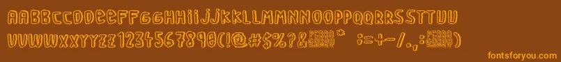 Perra Gorda Font – Orange Fonts on Brown Background