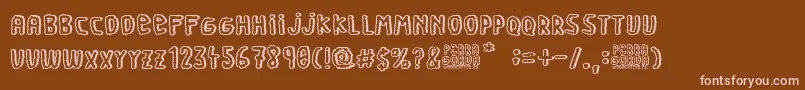 Perra Gorda Font – Pink Fonts on Brown Background
