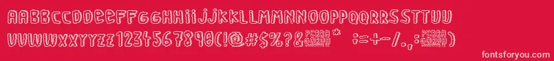 Perra Gorda Font – Pink Fonts on Red Background