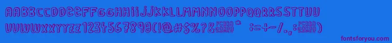 Perra Gorda Font – Purple Fonts on Blue Background