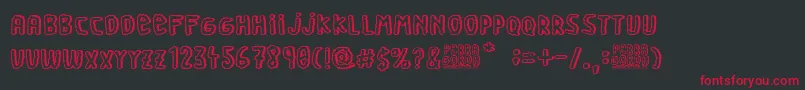 Perra Gorda Font – Red Fonts on Black Background
