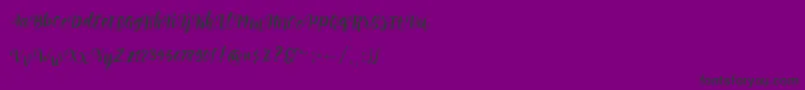 Czcionka Perrota Script Free Demo – czarne czcionki na fioletowym tle