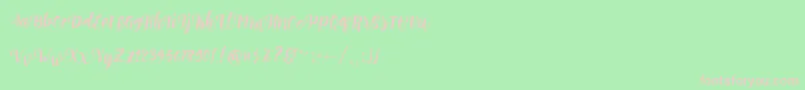 Шрифт Perrota Script Free Demo – розовые шрифты на зелёном фоне