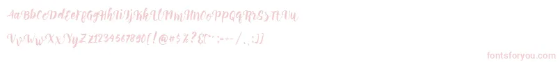 Perrota Script Free Demo Font – Pink Fonts on White Background