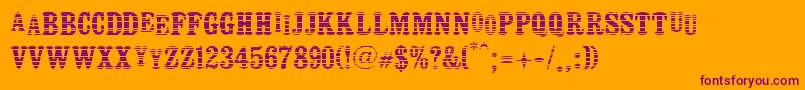 Шрифт Persiana – фиолетовые шрифты на оранжевом фоне