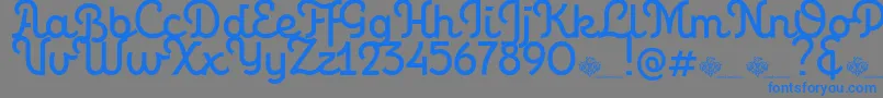 PersonalitypeDemoRegular Regular Font – Blue Fonts on Gray Background