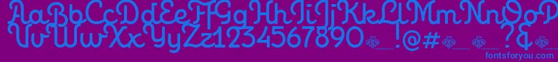 PersonalitypeDemoRegular Regular Font – Blue Fonts on Purple Background