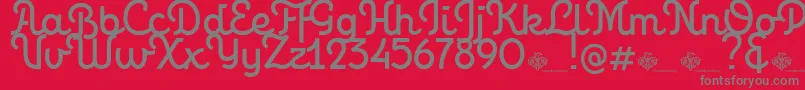 PersonalitypeDemoRegular Regular Font – Gray Fonts on Red Background