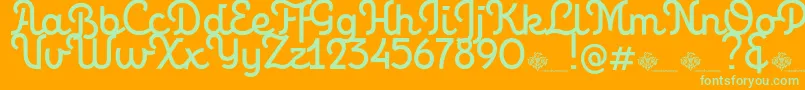 PersonalitypeDemoRegular Regular-Schriftart – Grüne Schriften auf orangefarbenem Hintergrund