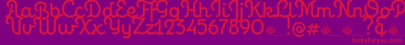 PersonalitypeDemoRegular Regular Font – Red Fonts on Purple Background