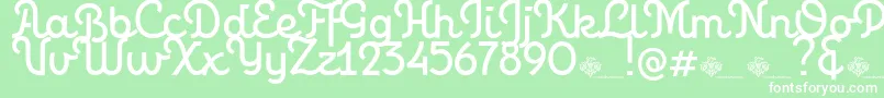 PersonalitypeDemoRegular Regular Font – White Fonts on Green Background