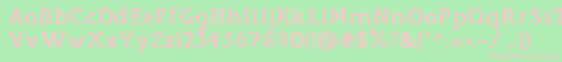 Perspicacious Bold Font – Pink Fonts on Green Background