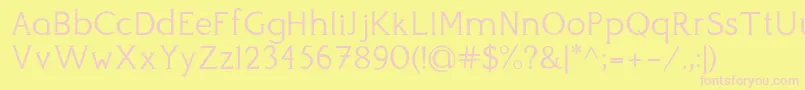 Perspicacious Light Font – Pink Fonts on Yellow Background