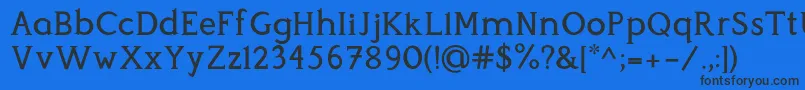 Шрифт Perspicacious Medium – чёрные шрифты на синем фоне