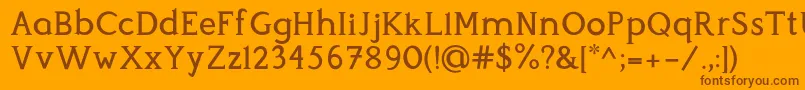 Perspicacious Medium Font – Brown Fonts on Orange Background