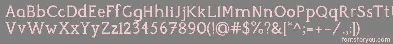 Perspicacious Medium Font – Pink Fonts on Gray Background