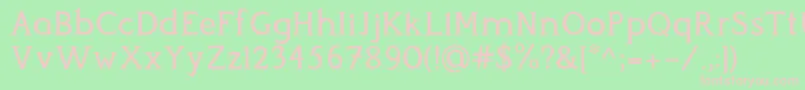 フォントPerspicacious Medium – 緑の背景にピンクのフォント