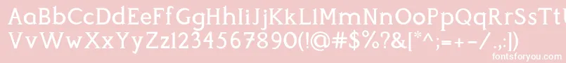 Шрифт Perspicacious Medium – белые шрифты на розовом фоне