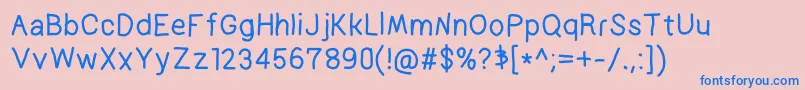Prelude Font – Blue Fonts on Pink Background