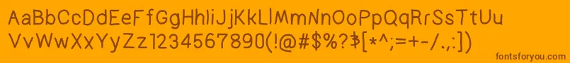 Prelude Font – Brown Fonts on Orange Background