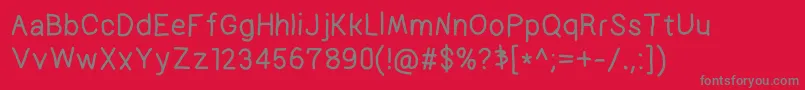 Prelude Font – Gray Fonts on Red Background