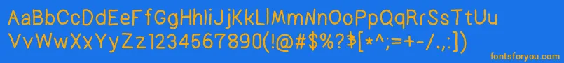 Prelude Font – Orange Fonts on Blue Background