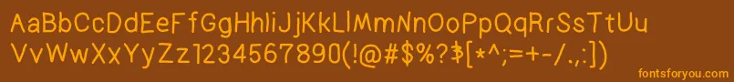 Prelude Font – Orange Fonts on Brown Background