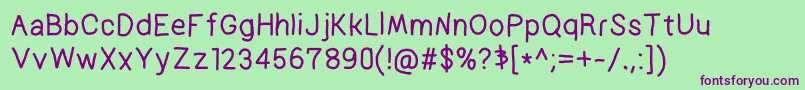 Prelude Font – Purple Fonts on Green Background