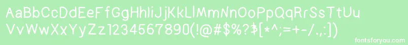 Prelude Font – White Fonts on Green Background