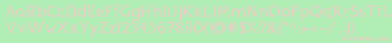 Perspicacious Regular Font – Pink Fonts on Green Background