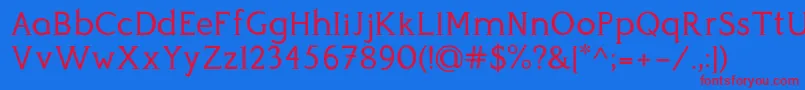 Perspicacious Regular Font – Red Fonts on Blue Background