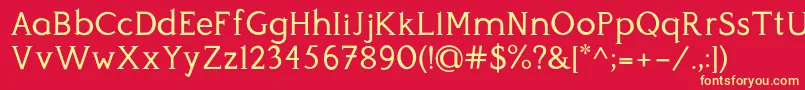Perspicacious Regular Font – Yellow Fonts on Red Background