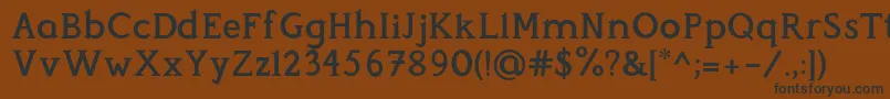 フォントPerspicacious SemiBold – 黒い文字が茶色の背景にあります